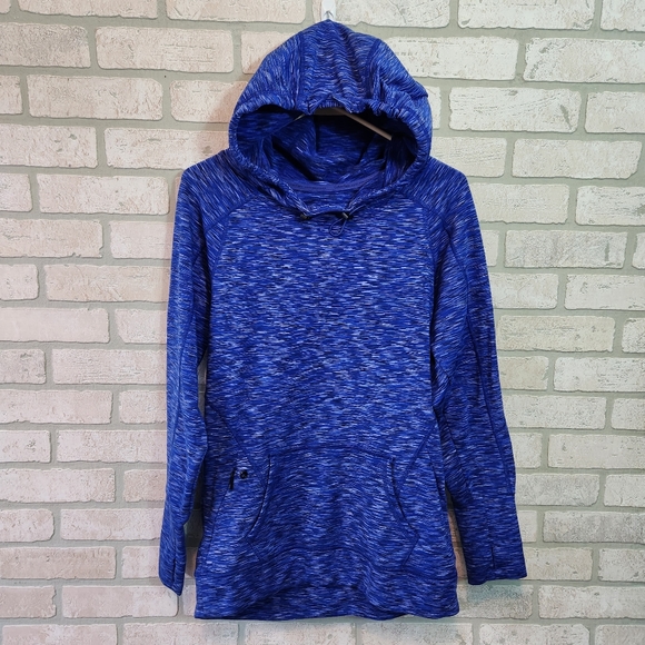 Calvin Klein Performance Womens Blue+White Hooded Wicking💧Sweater S - Picture 5 of 14